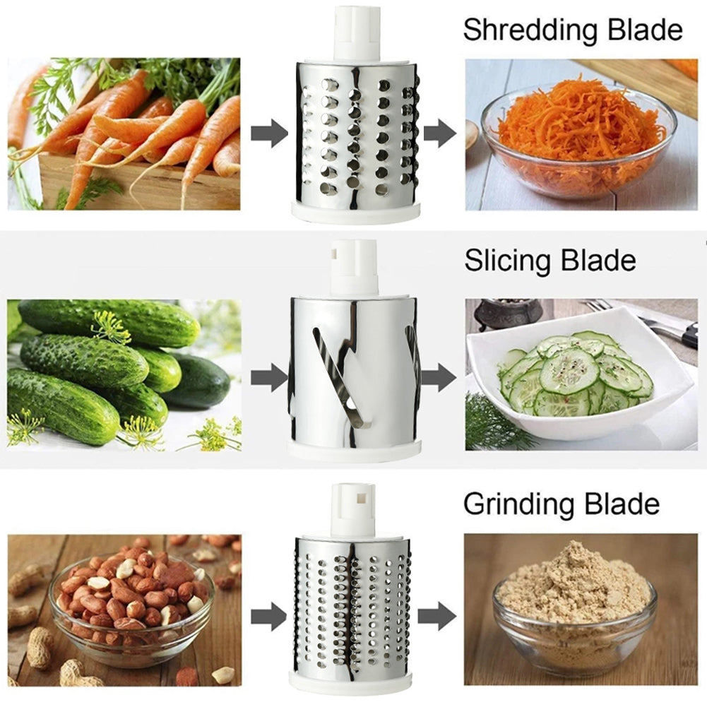 2 In 1 Multifunctional Manual Vegetable Table Top Drum Cutter Slicer(random Color )