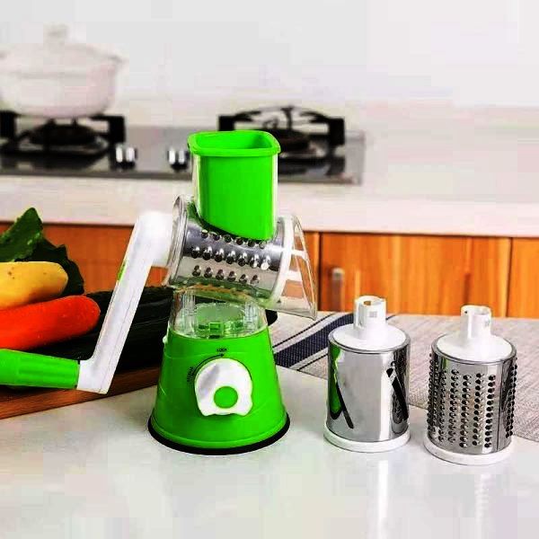 2 In 1 Multifunctional Manual Vegetable Table Top Drum Cutter Slicer(random Color )