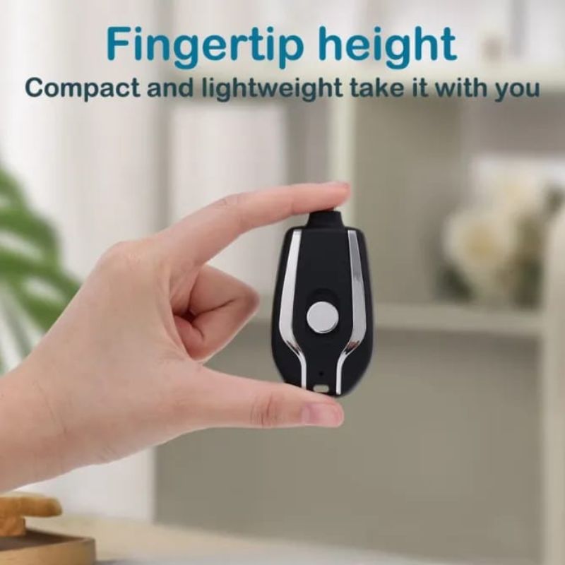 Mini Keychain Power Bank | Ultra-Compact 1500mAh Emergency Charger for Phones