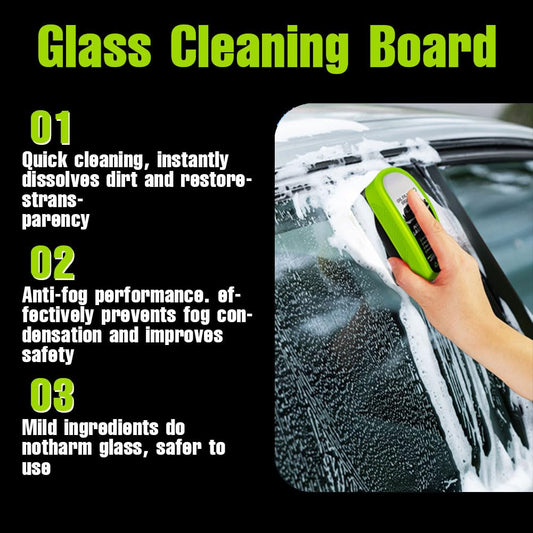 Universal Glass Cleaner,clear Vision Car Glass Oil Film Cleaner Brush For Windshield