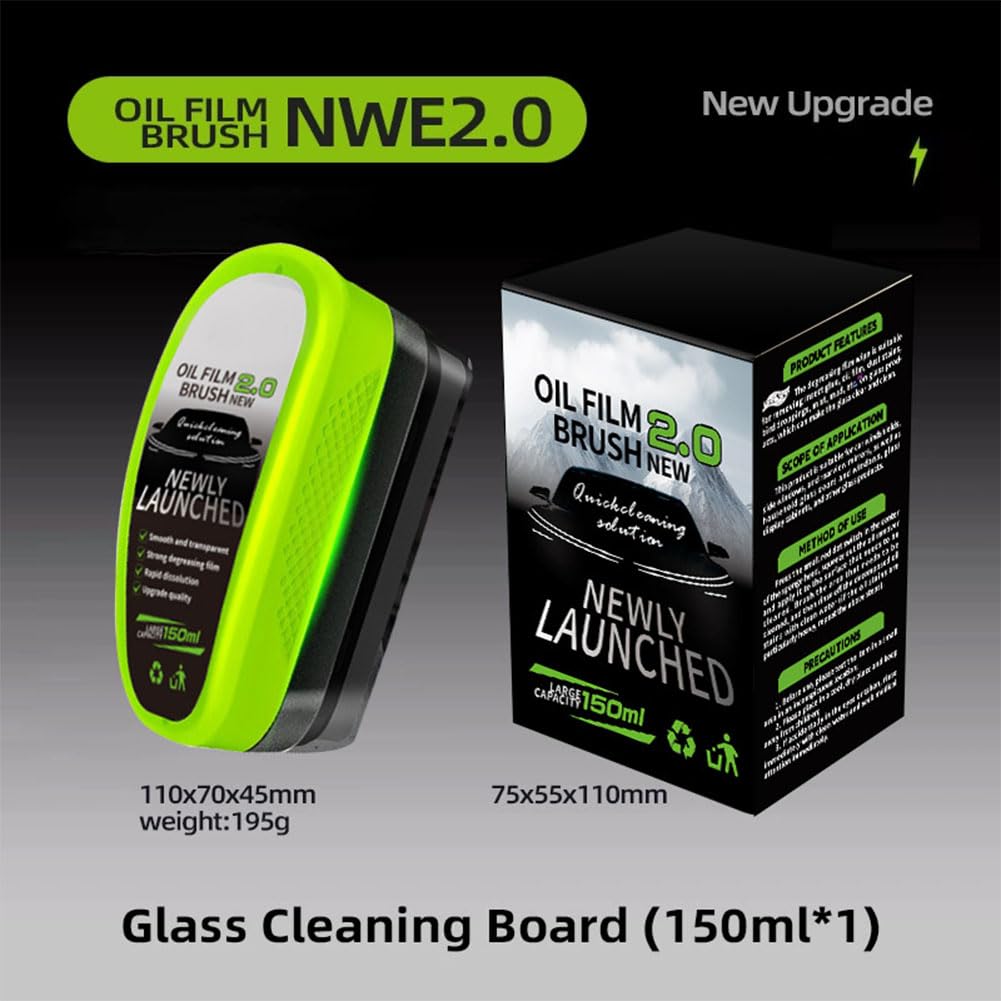 Universal Glass Cleaner,clear Vision Car Glass Oil Film Cleaner Brush For Windshield