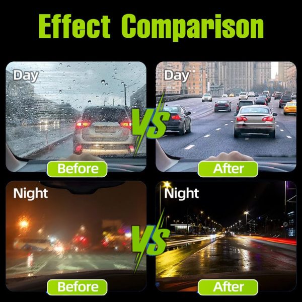 Universal Glass Cleaner,clear Vision Car Glass Oil Film Cleaner Brush For Windshield
