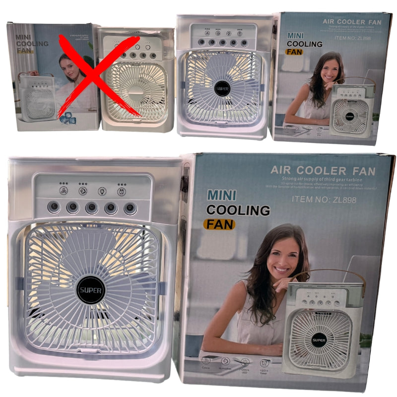 Portable Air Conditioner Fan  Usb Electric Fan With Led Night Light