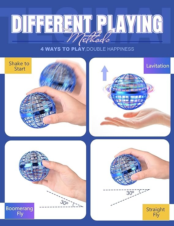 Flying Spinner Fidget Toys Flying Ball Toy Controllable Magic Ball Boomerang
