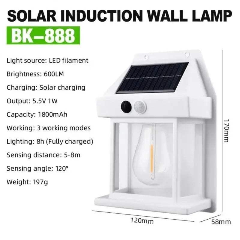 Single Tungston Solar Sensor Light (random Color)