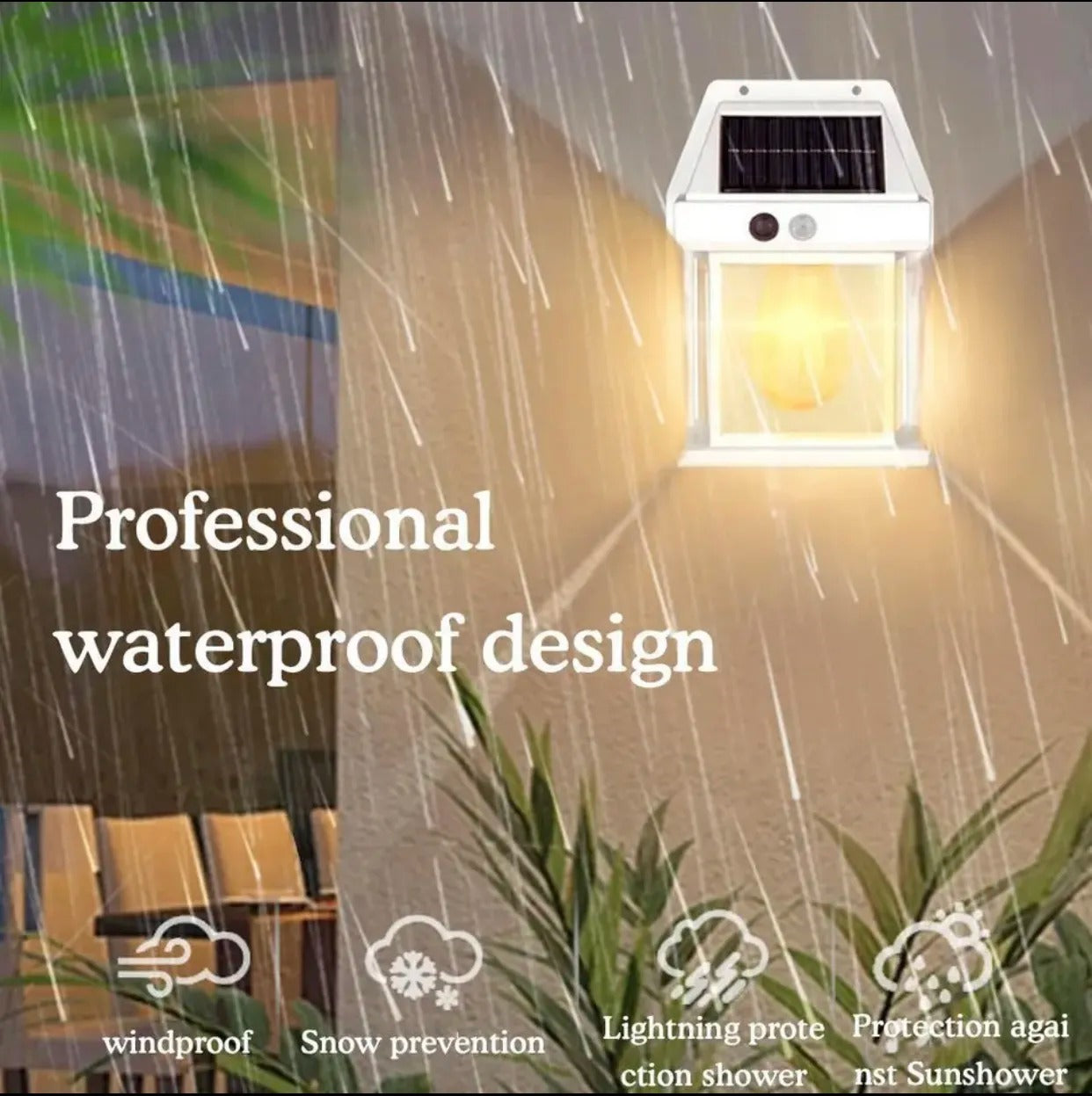 Single Tungston Solar Sensor Light (random Color)