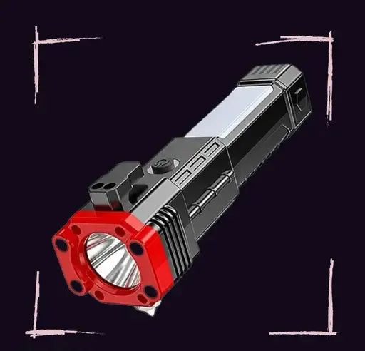 High-power Led Torch Light Rechargeable Flashlight And Multi Functional Tactical Hammer