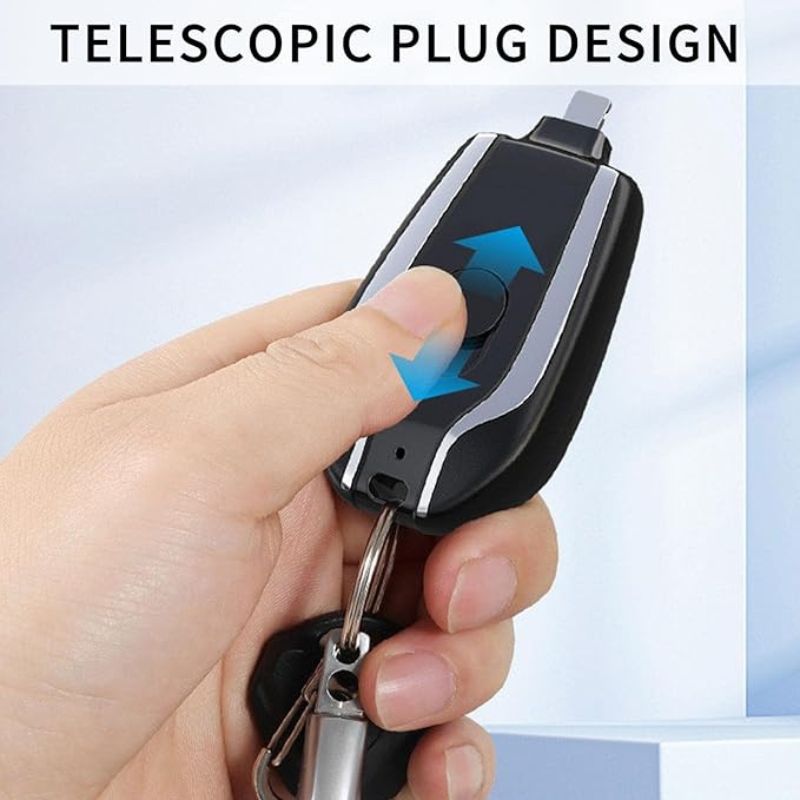 Mini Keychain Power Bank | Ultra-Compact 1500mAh Emergency Charger for Phones